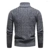 Herentruien Comfortabele gestreepte textuur Anti-pilling Pure Color Men Sweater Kleding