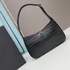 2022 Sacs d'aisselle de crocodile de qualité supérieure Sac à main pour femmes Alligator en cuir Classic Alligator pour sacs d'épaule femme Black Fashion Bag Wholesale