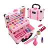 Beauty Fashion Children039s Pretend Play Make Up Toy Simulation Cosmetics Set Safety Nontoxic Lipstick Eyeshadow House Toys For6989868