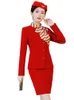 Zweiteiliges Kleid, Fluggesellschaft, Hotel, Rezeption, Kassiereranzug, weibliche Flugbegleiterin, Uniform, Aviation Corporation, Stewardess, Catering, Arbeitskleidung