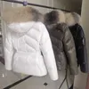 Luksusowa marka projektantka mody kobiet zagęszczona z kapturem haftowa kurtka haftowa odznaka futra z kapturem kurtka dla kobiet