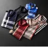 Tasarımcı ilkbahar ve sonbahar gömlek klasik ekose gömlek erkek rahat uzun kollu üst düzey popüler çok yönlü ceket # 10 duygusu