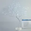 Lampes de table romantique 108 LED tactile veilleuse USB/alimenté par batterie Mini sapin de noël fil de cuivre guirlande fée lampe pour les enfants à la maison