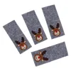 Conjuntos de utensílios de jantar 4pcs de mesa de tabela de tabela de mesa de Natal Bolsas de armazenamento de faca Elk Papai Noel Decorative Ploth Bouch Solder 20x8cm