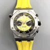 ZF 26703 Montre de luxe relógios masculinos 42mm 3124 cronógrafo movimento mecânico aço relógio de luxo relógios de pulso