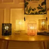テーブルランプアイアンウィーブLEDランプナイトライトベッドルームスタディホーム装飾ランタンクリスマスイヤーギフトUSBバッテリー照明