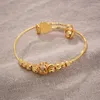 Bangle 24k 1st Gold Color Bead Mosaic Stone Dubai Bangles pojkar flickor lyxarmband flicka barn smycken