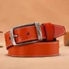 Riemen fancy jeans lederen riem voor man hoogwaardige metalen buckle heren echte riem luxe designer cowboy casual mannetje