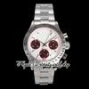 Paul Newman ST91 Chronographe à remontage manuel Montre pour homme WMF wm6241 1967 Rare Vintage WhiteDial Red Subdial OysterSteel Bracelet Super Edition éternité Montres n5c