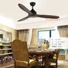 Nordic Village Wooden Ceiling Fan Industrial Fans Decorative Home Restaurant With Remote Control