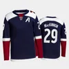 29 Nathan MacKinnon Odwrócona koszulka hokejowa w stylu retro 8 Cale Makar Avalanche 96 Mikko Rantanen Gabriel Landeskog Joe Sakic Devon Toews Koszulki Logan O'Connor