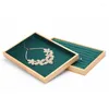 Jewelry Pouches Unique Beige/Green Velvet Necklace Jewellery Display Tray Rings Holder Box Bracelet Pendant Organizer Earring Storage