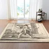 Carpets Vintage Style Carpet Personality Fashion Home Tatami Rugs Nordic Creative Printed For Living Room Table Tapis Salon