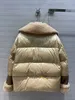 Parka della sfilata di Milano Cappotto invernale con risvolto a maniche lunghe con pannelli Cappotti da donna Designer Brand Stesso stile Capispalla