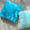 Oreiller 17 couleurs fausse laine fourrure moelleux oreillers pour housse de canapé épaissir doux chaud taie d'oreiller solide carré longue peluche