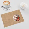 Table Mats Faux Leather Placemat Waterproof Heat Insulation Rectangle Double-sided Foldable Oilproof Dining Mat Kitchen Suppplies