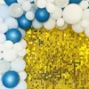 Party Decoration 18 PCS Sequin Panels Background Decor Birthday Wedding Use Shimmer Wall Backdrop For