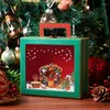 Presentförpackning 1st Clean Window Box Santa Claus Package Candy Cookies Kids Year Party Favors Xmas Navidad Decoration Supplies
