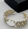 Bracciali con ciondoli da donna firmati Braccialetti con strass di cristallo Doppia lettera Braccialetti in acciaio inossidabile Gioielli Moda Donna Eleganza Gioielli Bracciale