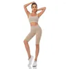 Traje de yoga femenino 2022 sujetador deportivo hilo sin costuras de cintura alta bulift fitness pantalones cortos conjunto para mujeres