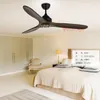 Nordic Village Wooden Ceiling Fan Industrial Fans Decorative Home Restaurant With Remote Control