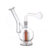 Bruciatore a nafta in vetro di alta qualità Bong Narghilè Pipa ad acqua con spesso Pyrex Clear Heady Recycler Dab Rig Bong a mano per fumare Bruciatore a nafta 1 pz