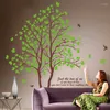 Raamstickers diy grote muur citaat decor kunst deusal sticker verwijderbare groene boombladeren vogels