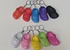 8 couleurs pantoufle chaussures porte-clés accessoires Minin trou chaussures porte-clés mode sac à dos bijoux pendentif cadeau