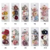 Bebek Kız Yapay Çiçek Tokalarım Çocuklar Florals Saç Klipleri Prenses Kız Firkete Barrette Çocuk Saç Aksesuarları 3 adet/takım