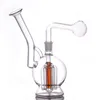 Mini szklane palnik oleju Bong Water Bong dla platformy DAB Bongs Ash Catcher Hookah Smoking Beaker Bong z 14 mm szklaną rurę palnika oleju i wąż