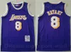 2022 Mitchell och Ness Basketball Jersey Yellow Blue Purple Retro Vintage 8 Bean The Black Mamba 2001 2002 1996 1997 1999 STI