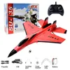 ElectricRC Aircraft SU57 SU35 RC Plane Radio Remote Control Airplane With Light Fixed Wing Hand Throwing Foam Electric Model Toys For Kids 221028