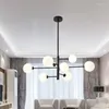 Lampy wisiorki w stylu nordycki miedź życiowy żyrandol prosta magiczna fasolka lampa restauracyjna sypialnia kreatywna design molekularny