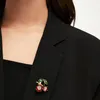 Brosches Muylinda Red Stone Cherry Pin and Brosch med insekt Little Bee Crystal Rhinestone smycken g￥vor till tjej