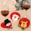 Christmas Decorations 2022 Round Wine Glass Pad Felt Mat Cup Coasters Foot Cover Makes For An Excellent Gift Exchange Idea