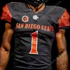 Amerikan Koleji Futbol Giyim Özel San Diego Eyaleti Aztekler Futbol Forması NCAA Kolej Şansını Bell Chase Jasmin Keshawn Banks Rashaad