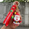 UPS Party Favor Cartoon Christmas KeyChain Santa Claus Pendant Schoolväska hängande nyckelring smycken gåva