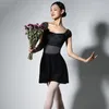 Stage Wear 2022 Backless Lace Ballet Leotard For Girls Dancewear Ballerina Dress Women Exercise Clothes Square Neck Gymnastic Suit