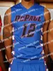 Le basket-ball coll￩gial porte des maillots de basket-ball de Depaul bleu personnalis￩s Javon Freeman-Liberty David Jones Brandon Johnson Nick Ongenda Philmon Gebrewhit T