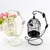 Candle Holders Birdcage Holder Round Metal Cast Iron Creative Lantern Led Wedding Candlestick Windproof Handmade Centre Pieces