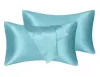 Breathable Smooth Silky Satin Pillow Case Covers with Envelope Closure King Queen Standard Size 2pcs/Pack HK0001 b1030