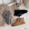 Botas de neve integrada de l￣ para homens com espessamento de veludo espessamento sem deslizamento de sapatos casuais cl￡ssicos botas de moda