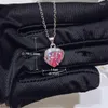 Pendentif Colliers Belle Rose Diamant En Forme De Coeur Collier De Mode Féminine Pour Fille Cadeaux De Noël