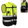 Hot High Visibility Security Reflective Vest Tasche Design ReflectiveVest Sicurezza stradale all'aperto Ciclismo Corsa