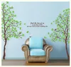 Autocollants de fenêtre bricolage grand mur citation décor Art Deusal autocollant amovible vert arbre feuilles oiseaux