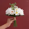 Decorative Flowers 32CM Beautiful Peony Bouquet For Bride Wedding Decoration Artificial Christmas Birthday Party Table Decor Fake