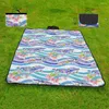 Halılar kaplan desen plaj mat açık su geçirmez battaniye polyester taşınabilir piknik anti -kayma kampı eski olabilir