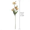 Decoratieve bloemen 3 stks/kavel Single Branch Artificial 4 Head Chrysanthemum Silk voor trouwhuis decoratie arrangement bloemen