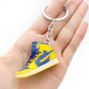 Keychains Lanyards Simated 3D Sports Shoes Key Chain Mini Pu Basketball Ring Diy Finger Skateboard Drop Delivery 2022 Smt78