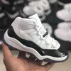 Cherry Jumpman 11s Buty koszykówki dla dzieci wyhodowane niskie białe legenda Concord Blue Pantone Ovo Grey Snake Skin Boys Girl Treners 28-35 EUR